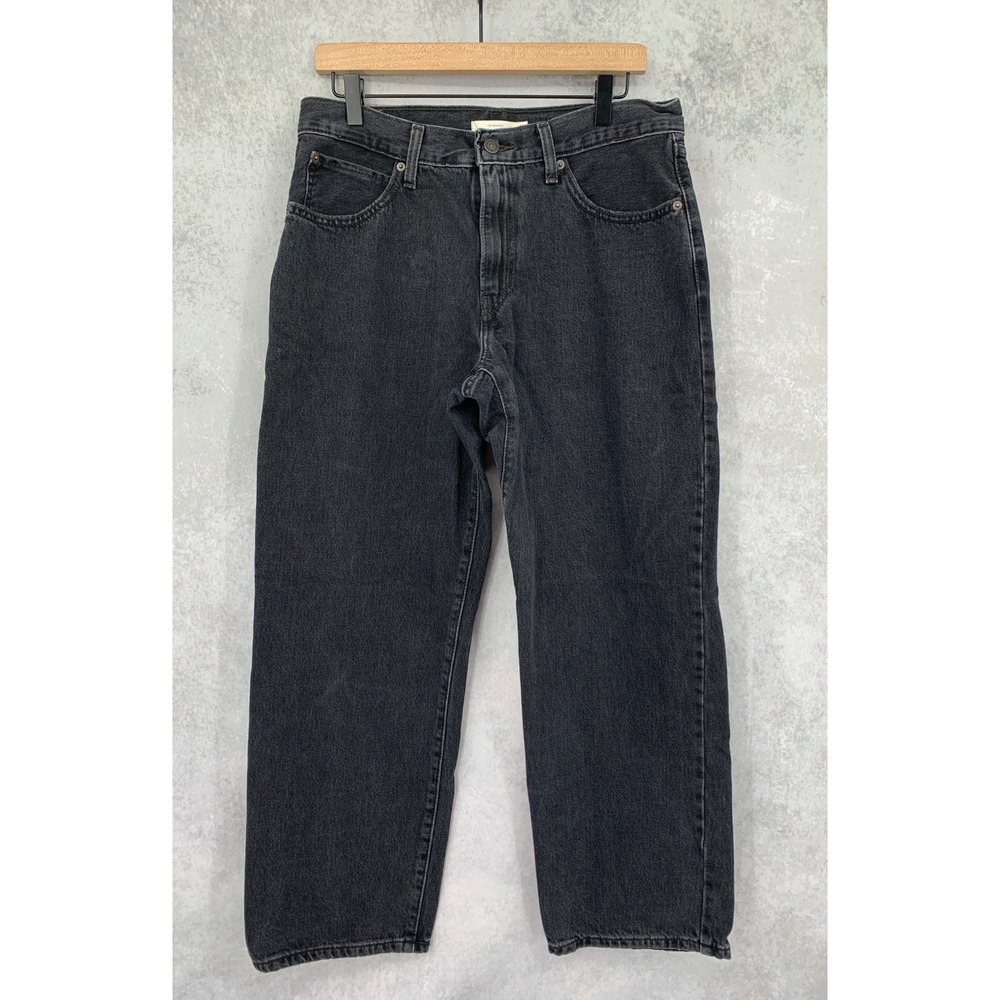 Levis Wide Leg Jeans Womens 31 Black '94 Baggy Fade 100% Cotton Denim Pants